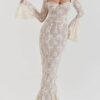 1-3-b2418edd-db6a-443a-a871-f26ec8008057.jpg Vintage Cream Stylish Lace Maxi Dress