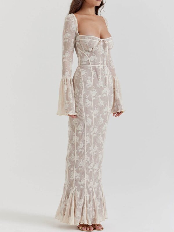 1-4-f992b1a1-7f69-49b9-bc66-78fa803248d0.jpg Vintage Cream Stylish Lace Maxi Dress