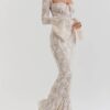 1-5-01894a59-3b68-4790-8bf4-31e3e0bd9ae8.jpg Vintage Cream Stylish Lace Maxi Dress