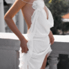 3D Flower Spaghetti Mini Dress