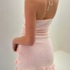CHRONSTYLE-Women-Knitted-Mini-Dress-Sleeveless-Off-Shoulder-Halter-Tie-up-Dress-Backless-Flower-Solid-Ruffles-fd88c48b-d221-4df5-8384-9e8105351fb1.jpg 3D Floral Hollow-Out Mini Dress